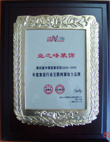 2008-2009年度家居行業(yè)互聯(lián)網(wǎng)源動力品牌