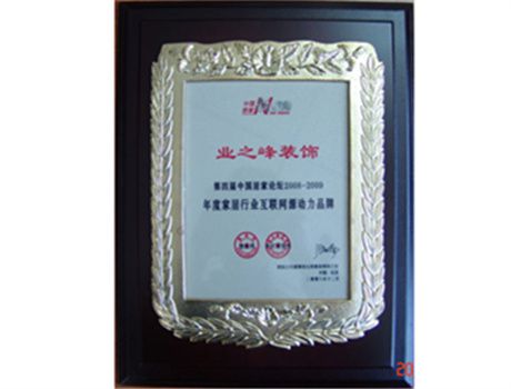 2008-2009年度家居行業(yè)互聯(lián)網(wǎng)源動力品牌